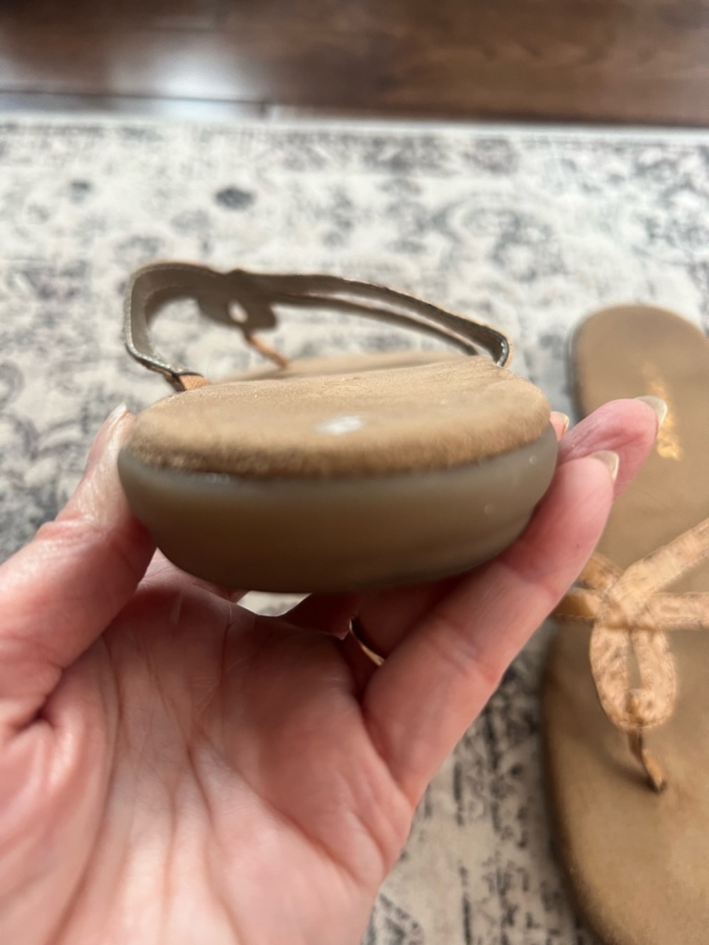 AEROSOLES Tan Loop Thong Sandals with Braided Straps - Women - Picture 5 of 10
